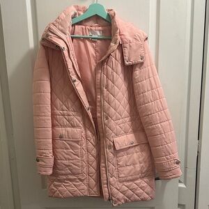 Rachel Parcell Light Pink Quilted Puffer Jacket